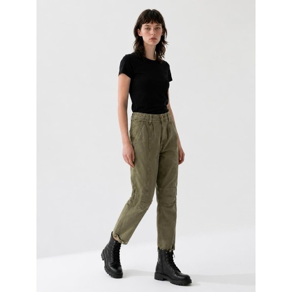 Blue Revival Pants - Blue Revival Green Utility Cargo Pants 24 Grunge Retro Streetwear Gorpcore